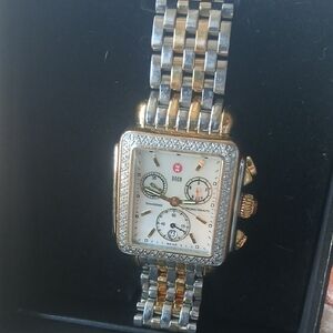 Michele Two-Tone Diamond Watch
